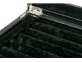 Striking Black Leather And Velour Jewelry Chest For Cufflinks, Rings Or Earrings