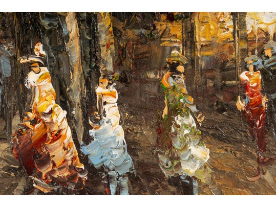 Oil On Canvas Paris Landscape, Untited -- Unknown Artist