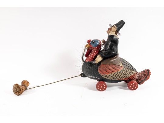 Leo Smith Limited Edition Turkey Rider Woodcraft Toy