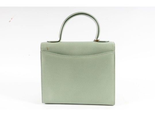 Vintage Coach Madison Biltmore Bag & Wallet In Celadon Green Leather