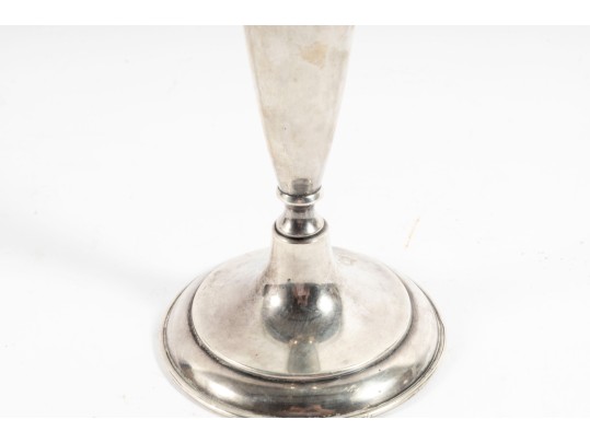 International Sterling Cement Weighted Tall Bud Vase