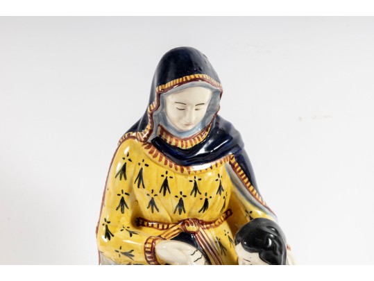 Quimper Pottery Henriot Pattern St. Anne Sculpture 