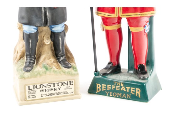 Beefeater London & Lion Stone Whiskey Decanters