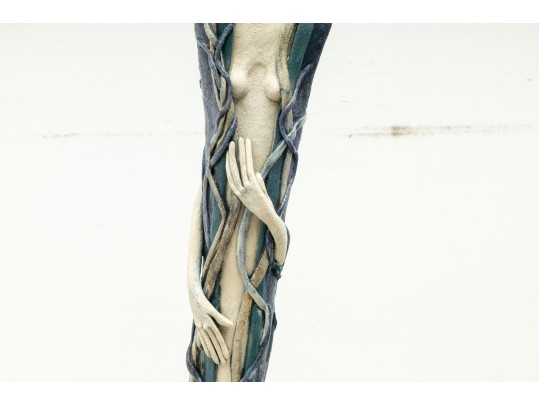 Frances Alvarino Norwood (20th Century) Studio Pottery Slim Lady Sculpture