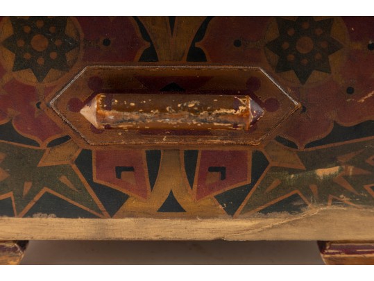 Russian Mosaic Painted Wood Hinged Box