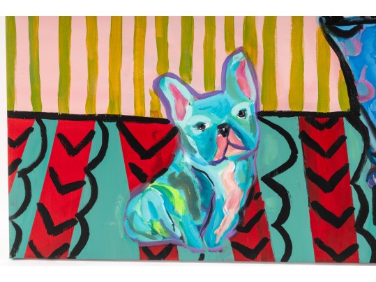 Laura Davis (American [NC], 20th Century) Acrylic On Canvas Painting Titled 