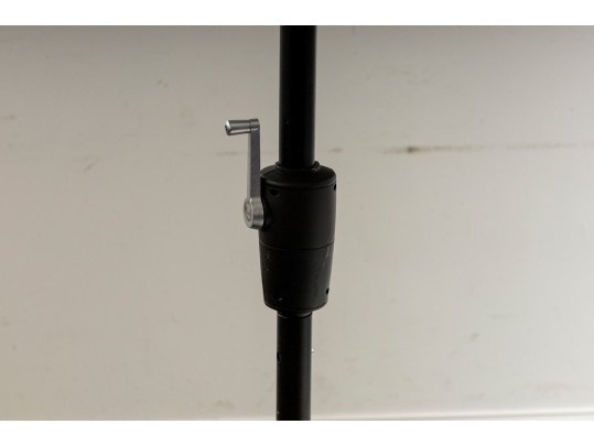 Modern Patio Umbrella In Gray & Iron Stand