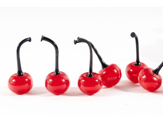 Lot Of Art Glass Cherries (32 Count)