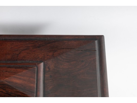 Vintage Coffin Form Mahogany Tea Caddy