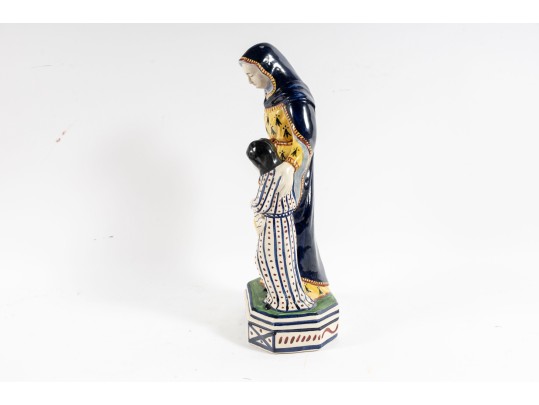 Quimper Pottery Henriot Pattern St. Anne Sculpture 