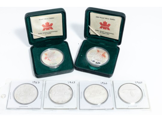 Canadian Mint Proof Silver Dollars