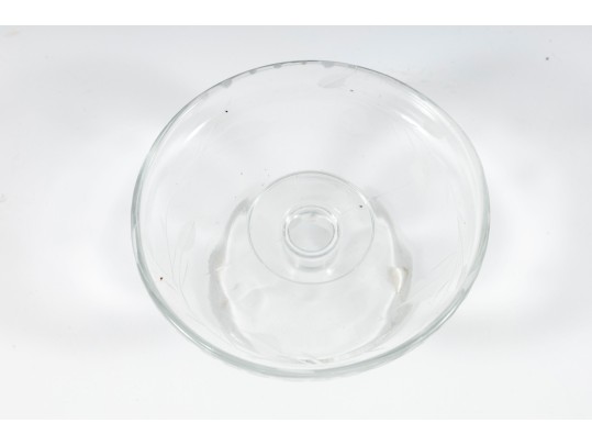 Art Glass Olives With Glass Pedestal 