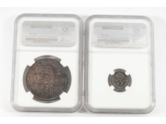NGC Graded Great Britain Florin Jubilee Head Coins