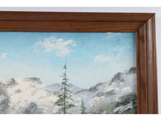 Joseph Trover (American, 1919 - 2002) Oil On Canvas Board Landscape Painting