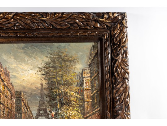 Oil On Canvas Paris Landscape, Untited -- Unknown Artist