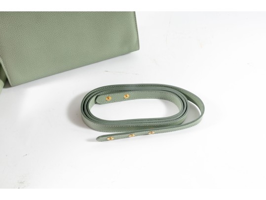 Vintage Coach Madison Biltmore Bag & Wallet In Celadon Green Leather