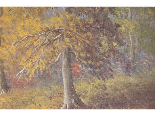 Clayson Baker (American, 1908-1975) Original Oil On Canvas Landscape Painting