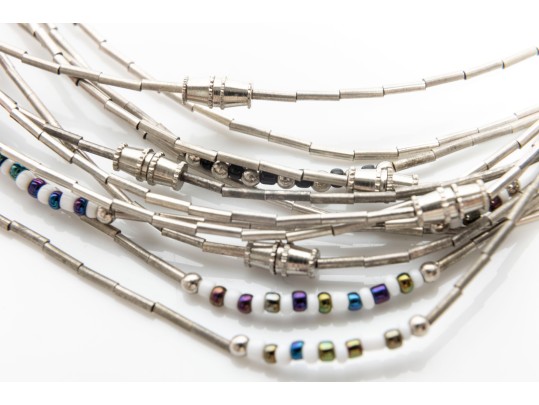 Collection Of Silver/Gold-Tone Metal Costume Jewelry 