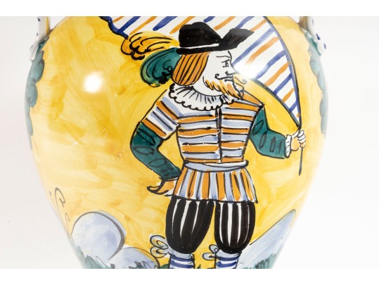 Vietri Italy Hand-Painted Pottery Vase