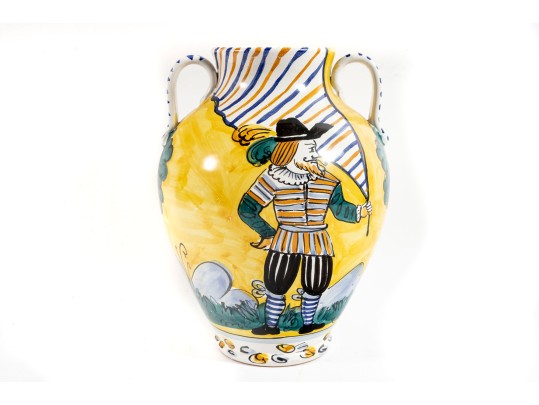 Vietri Italy Hand-Painted Pottery Vase