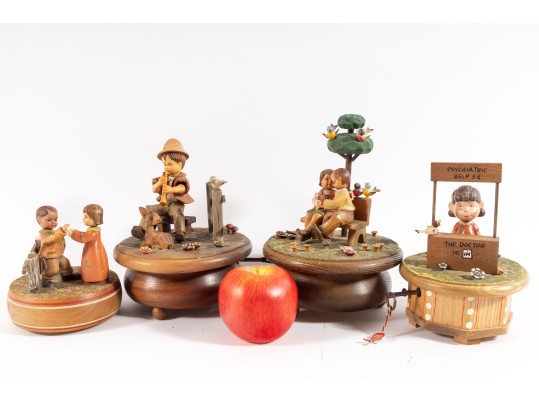 Vintage Swiss Thorens Wooden Music Boxes