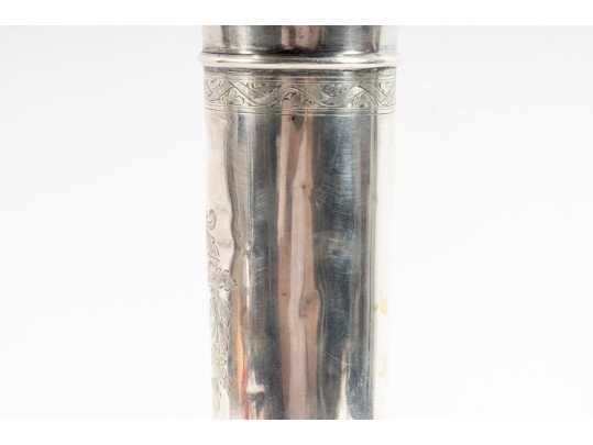 International Sterling Cement Weighted Tall Bud Vase