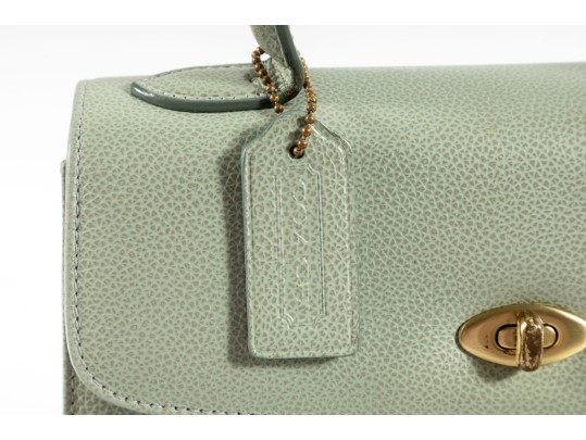 Vintage Coach Madison Biltmore Bag & Wallet In Celadon Green Leather
