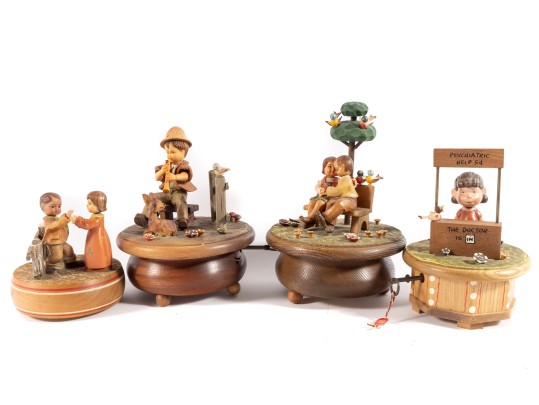 Vintage Swiss Thorens Wooden Music Boxes