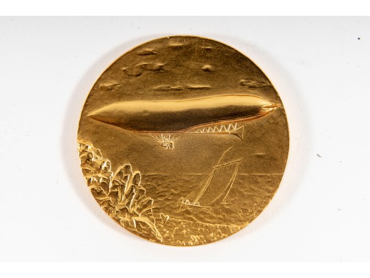 Gold Plated Post Exhibition LUPO Huguenin Commemorative Coins