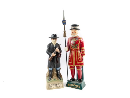 Beefeater London & Lion Stone Whiskey Decanters