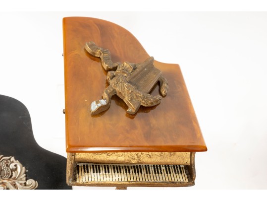 Vintage Swiss Music Box Miniature Pianos