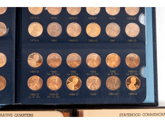 Lincoln Cent & Statehood Commemorative Quarter Books