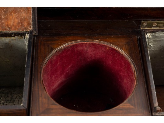 Vintage Coffin Form Mahogany Tea Caddy