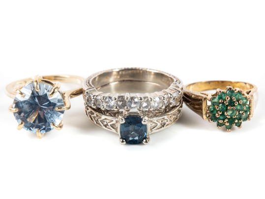 Three Gemstone Rings