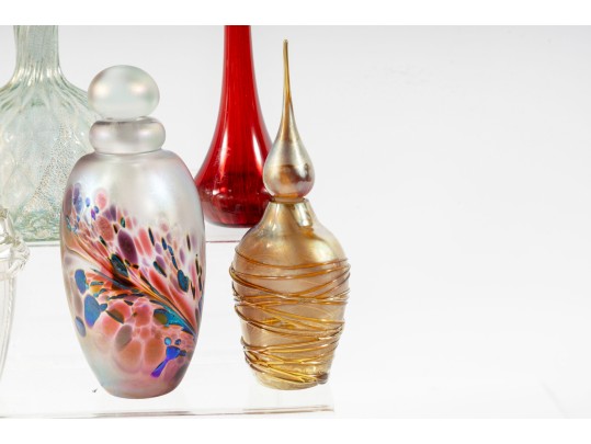 Seven Antique Glass Perfume/Scent Bottles 