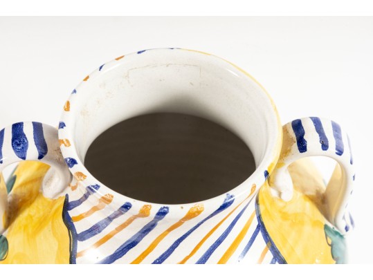 Vietri Italy Hand-Painted Pottery Vase