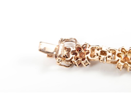 Gold Plated Sterling Silver Gemstone Bracelet