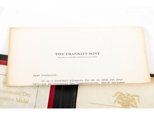 Three United States Bicentennial Day Commemorative Medals 