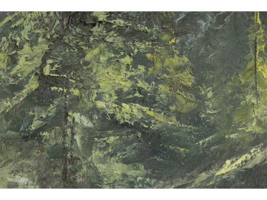 Joseph Trover (American, 1919 - 2002) Oil On Canvas Board Landscape Painting