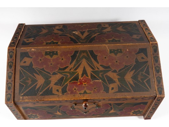 Russian Mosaic Painted Wood Hinged Box