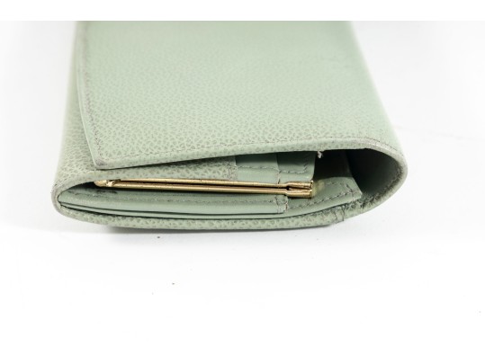 Vintage Coach Madison Biltmore Bag & Wallet In Celadon Green Leather