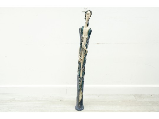 Frances Alvarino Norwood (20th Century) Studio Pottery Slim Lady Sculpture