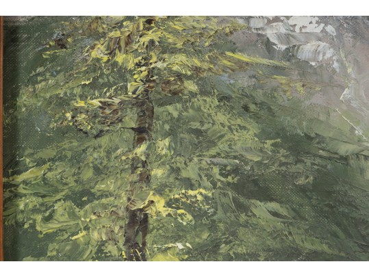 Joseph Trover (American, 1919 - 2002) Oil On Canvas Board Landscape Painting