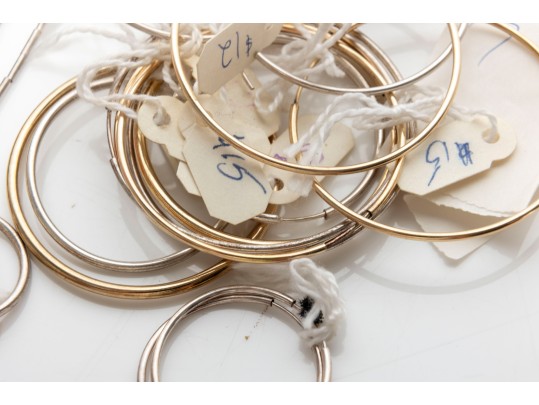 Collection Of Silver/Gold-Tone Metal Costume Jewelry 