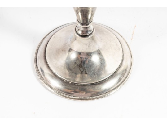 International Sterling Cement Weighted Tall Bud Vase