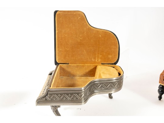 Vintage Swiss Music Box Miniature Pianos
