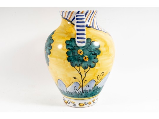 Vietri Italy Hand-Painted Pottery Vase