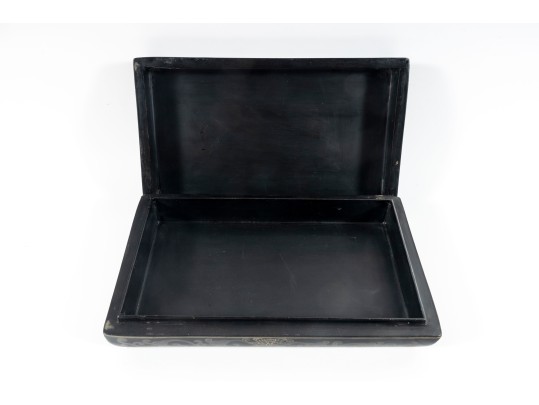 Oriental Laqeured Wood & Enamel Capsule Box