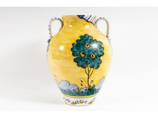 Vietri Italy Hand-Painted Pottery Vase
