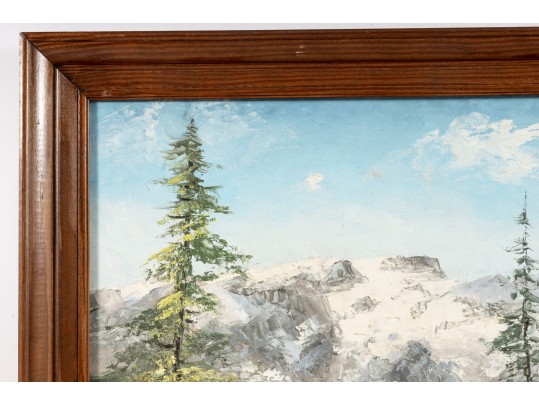 Joseph Trover (American, 1919 - 2002) Oil On Canvas Board Landscape Painting